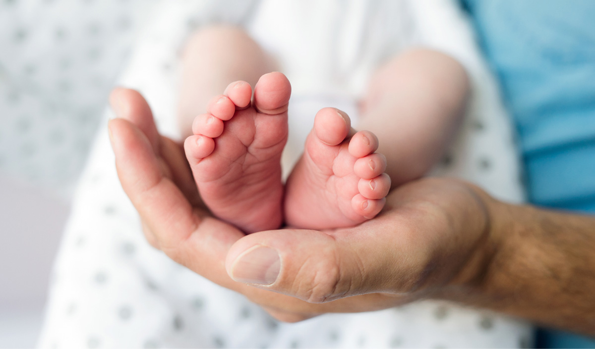 Close-up of baby's feet